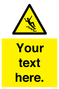 Custom Slippery Stairs Sign